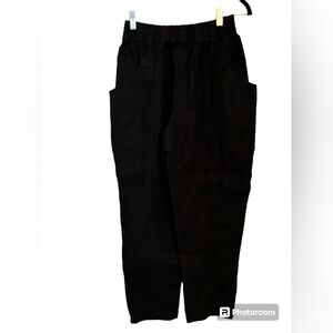 Elizabeth Suzann | Black Lagenlook Linen Pants Sz 8